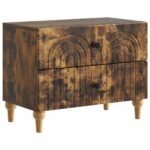 vidaXL Nočný stolík Dymový dub 62 x 34,5 x 48 cm Kompozitné drevo