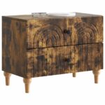 vidaXL Nočný stolík Dymový dub 62 x 34,5 x 48 cm Kompozitné drevo – Obrázok 2