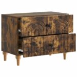 vidaXL Nočný stolík Dymový dub 62 x 34,5 x 48 cm Kompozitné drevo – Obrázok 3