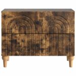vidaXL Nočný stolík Dymový dub 62 x 34,5 x 48 cm Kompozitné drevo – Obrázok 4