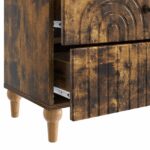 vidaXL Nočný stolík Dymový dub 62 x 34,5 x 48 cm Kompozitné drevo – Obrázok 8