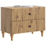 vidaXL Nočný stolík Dub artisan 62 x 34,5 x 48 cm Kompozitné drevo – Obrázok 2