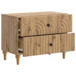 vidaXL Nočný stolík Dub artisan 62 x 34,5 x 48 cm Kompozitné drevo – Obrázok 3