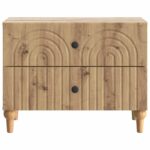 vidaXL Nočný stolík Dub artisan 62 x 34,5 x 48 cm Kompozitné drevo – Obrázok 4