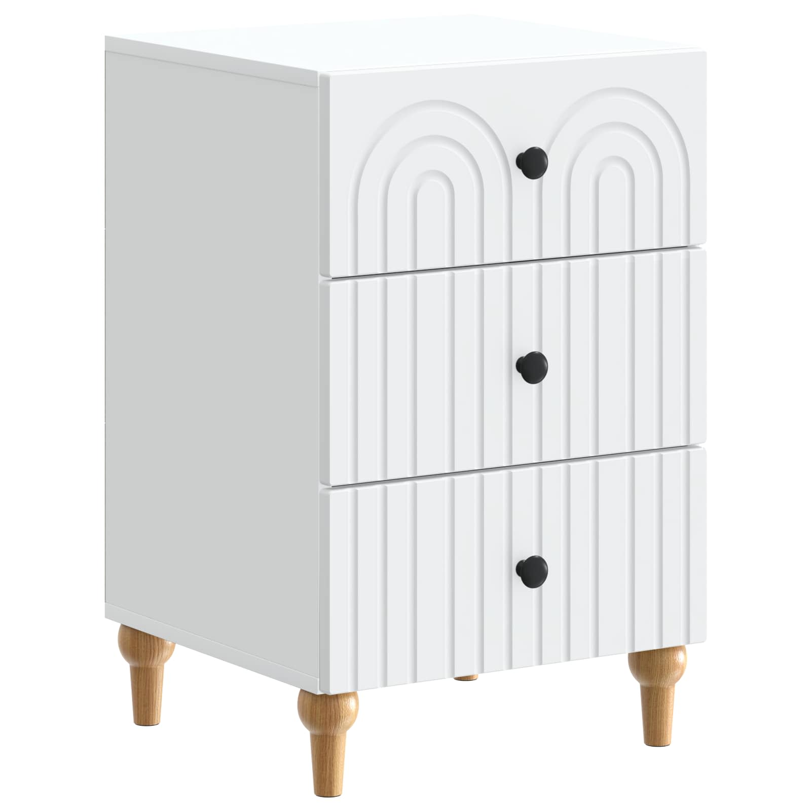 894095_1.jpg vidaXL Nočný stolík Biela 43x 41 x 66,5 cm Kompozitné drevo – Obrázok 1