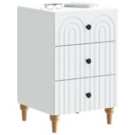 vidaXL Nočný stolík Biela 43x 41 x 66,5 cm Kompozitné drevo – Obrázok 2