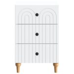 vidaXL Nočný stolík Biela 43x 41 x 66,5 cm Kompozitné drevo – Obrázok 4