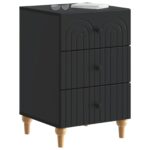 vidaXL Nočný stolík Čierna 43x 41 x 66,5 cm Kompozitné drevo – Obrázok 2