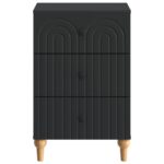 vidaXL Nočný stolík Čierna 43x 41 x 66,5 cm Kompozitné drevo – Obrázok 4