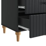 vidaXL Nočný stolík Čierna 43x 41 x 66,5 cm Kompozitné drevo – Obrázok 8