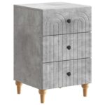 vidaXL Nočný stolík Betónovo sivá 43x 41 x 66,5 cm Kompozitné drevo