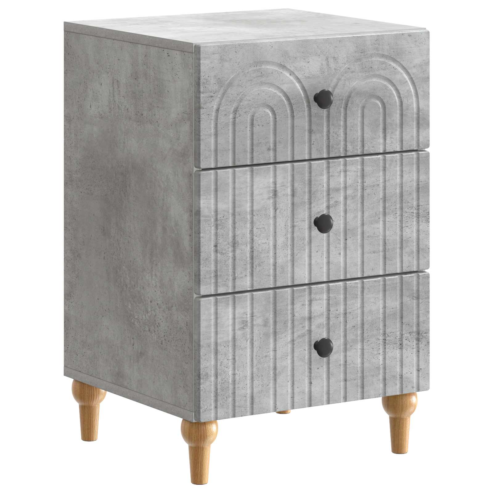 894098_1.jpg vidaXL Nočný stolík Betónovo sivá 43x 41 x 66,5 cm Kompozitné drevo – Obrázok 1