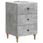 vidaXL Nočný stolík Betónovo sivá 43x 41 x 66,5 cm Kompozitné drevo – Obrázok 2