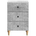 vidaXL Nočný stolík Betónovo sivá 43x 41 x 66,5 cm Kompozitné drevo – Obrázok 4