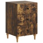 vidaXL Nočný stolík Dymový dub 43x 41 x 66,5 cm Kompozitné drevo