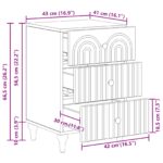 vidaXL Nočný stolík Dymový dub 43x 41 x 66,5 cm Kompozitné drevo – Obrázok 10