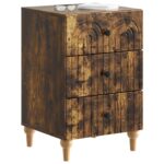 vidaXL Nočný stolík Dymový dub 43x 41 x 66,5 cm Kompozitné drevo – Obrázok 2