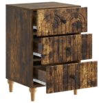 vidaXL Nočný stolík Dymový dub 43x 41 x 66,5 cm Kompozitné drevo – Obrázok 3