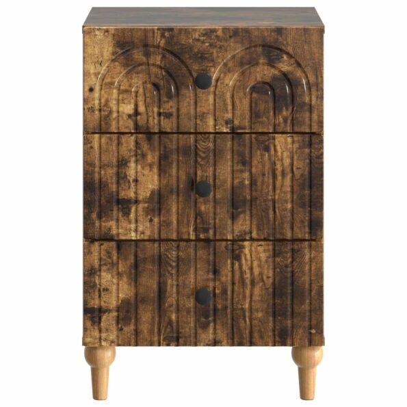 vidaXL Nočný stolík Dymový dub 43x 41 x 66,5 cm Kompozitné drevo – Obrázok 4