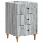 vidaXL Nočný stolík Sivá sonoma 43x 41 x 66,5 cm Kompozitné drevo – Obrázok 2