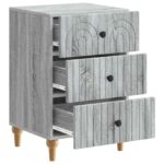 vidaXL Nočný stolík Sivá sonoma 43x 41 x 66,5 cm Kompozitné drevo – Obrázok 3