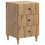vidaXL Nočný stolík Dub artisan 43x 41 x 66,5 cm Kompozitné drevo