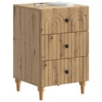 vidaXL Nočný stolík Dub artisan 43x 41 x 66,5 cm Kompozitné drevo – Obrázok 2