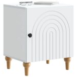 vidaXL Nočný stolík Biela 43 x 34,5 x 50 cm Kompozitné drevo – Obrázok 2