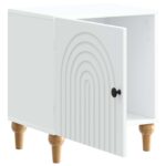 vidaXL Nočný stolík Biela 43 x 34,5 x 50 cm Kompozitné drevo – Obrázok 3