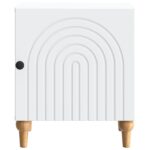vidaXL Nočný stolík Biela 43 x 34,5 x 50 cm Kompozitné drevo – Obrázok 4