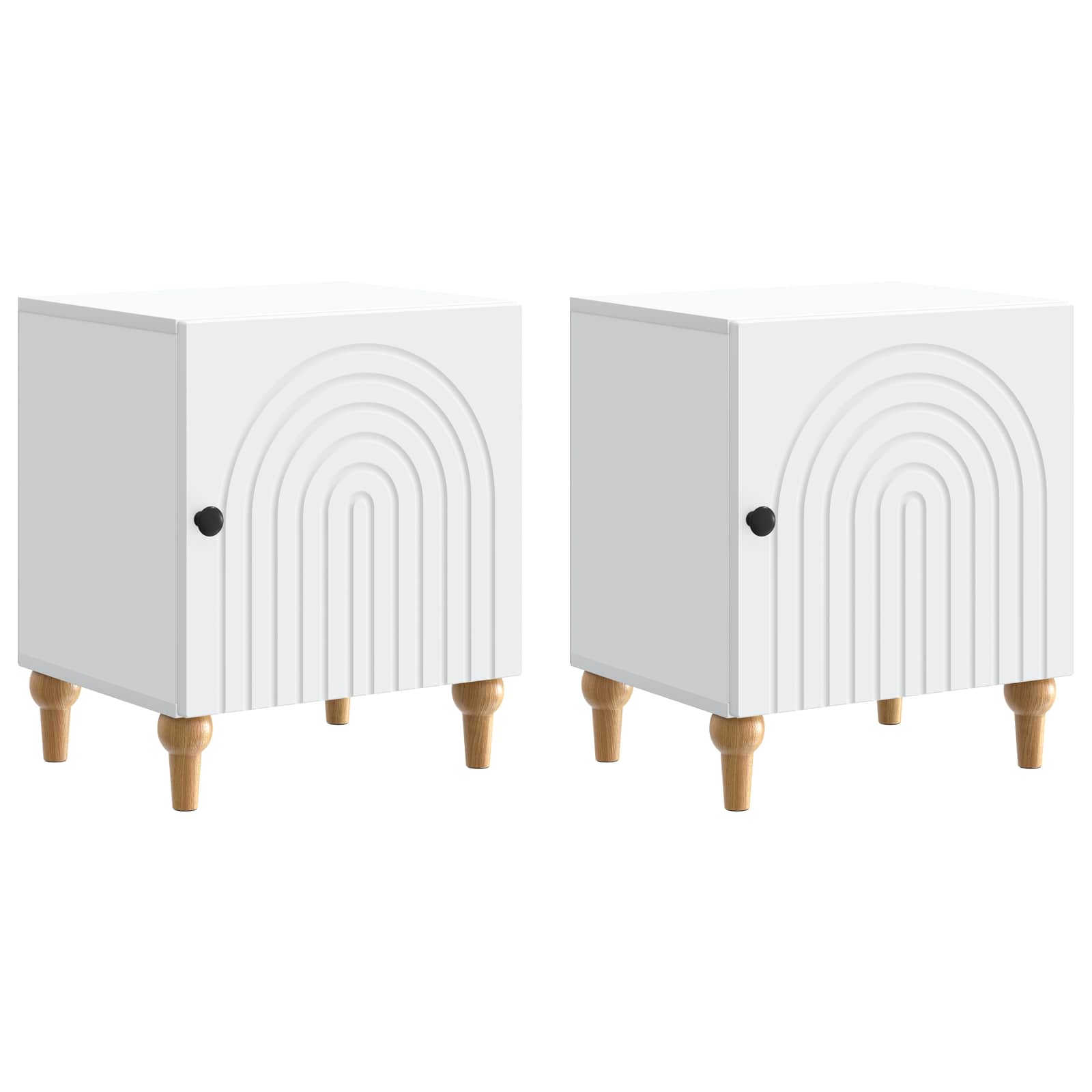 894106_1.jpg vidaXL Nočný stolík 2 pcs Biela 43 x 34,5 x 50 cm Kompozitné drevo – Obrázok 1
