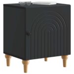vidaXL Nočný stolík Čierna 43 x 34,5 x 50 cm Kompozitné drevo – Obrázok 2