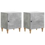 vidaXL Nočný stolík 2 pcs Betónovo sivá 43 x 34,5 x 50 cm