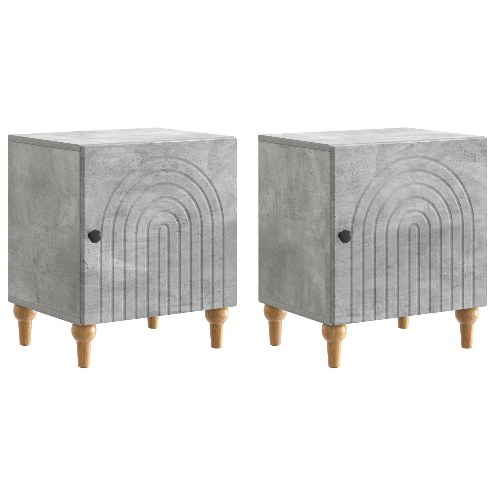894112_1.jpg vidaXL Nočný stolík 2 pcs Betónovo sivá 43 x 34,5 x 50 cm – Obrázok 1