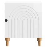 vidaXL Nočný stolík Biela s vysokým leskom 43 x 34,5 x 50 cm – Obrázok 4