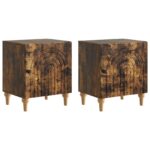 vidaXL Nočný stolík 2 pcs Dymový dub 43 x 34,5 x 50 cm