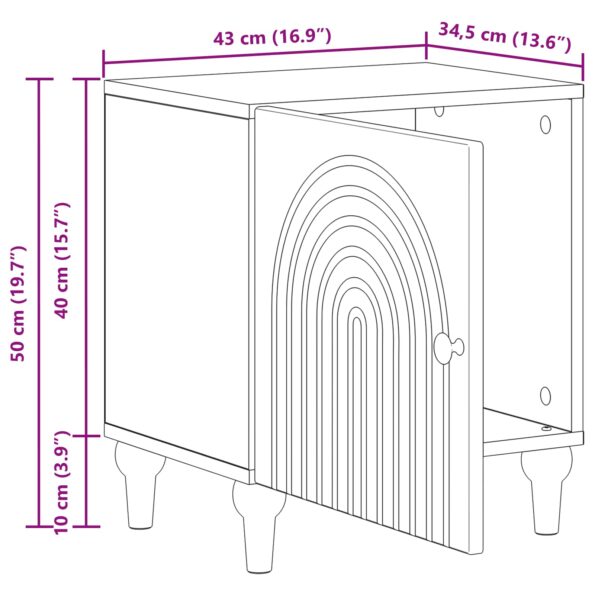vidaXL Nočný stolík 2 pcs Dymový dub 43 x 34,5 x 50 cm – Obrázok 10