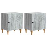 vidaXL Nočný stolík 2 pcs Sivá sonoma 43 x 34,5 x 50 cm