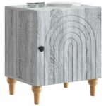 vidaXL Nočný stolík 2 pcs Sivá sonoma 43 x 34,5 x 50 cm – Obrázok 2