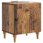 vidaXL Nočný stolík Staré drevo 43 x 34,5 x 50 cm Kompozitné drevo – Obrázok 2