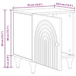 vidaXL Nočný stolík Staré drevo 43 x 34,5 x 50 cm Kompozitné drevo – Obrázok 9
