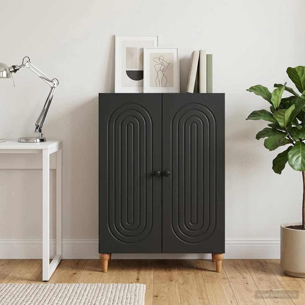 894126_1.jpg vidaXL Servírovacia skriňa Čierna 66 x 34,5 x 90 cm Kompozitné drevo – Obrázok 1