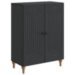vidaXL Servírovacia skriňa Čierna 66 x 34,5 x 90 cm Kompozitné drevo – Obrázok 2