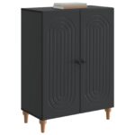 vidaXL Servírovacia skriňa Čierna 66 x 34,5 x 90 cm Kompozitné drevo – Obrázok 3