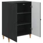 vidaXL Servírovacia skriňa Čierna 66 x 34,5 x 90 cm Kompozitné drevo – Obrázok 5
