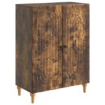 vidaXL Servírovacia skriňa Dymový dub 66 x 34,5 x 90 cm – Obrázok 2