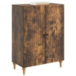 vidaXL Servírovacia skriňa Dymový dub 66 x 34,5 x 90 cm – Obrázok 3