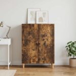 vidaXL Servírovacia skriňa Dymový dub 66 x 34,5 x 90 cm – Obrázok 4
