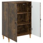 vidaXL Servírovacia skriňa Dymový dub 66 x 34,5 x 90 cm – Obrázok 5