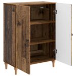 vidaXL Servírovacia skriňa Staré drevo 66 x 34,5 x 90 cm – Obrázok 5